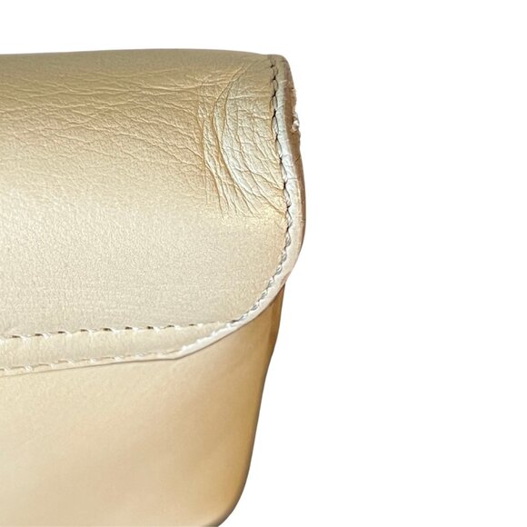 Salvatore Ferragamo Gancio Lock Leather Shoulder Bag/Clutch – Ivory/Cream - Picture 5 of 8